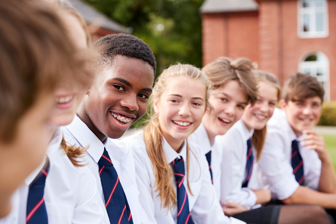 Group of Teenage Students In Uniform